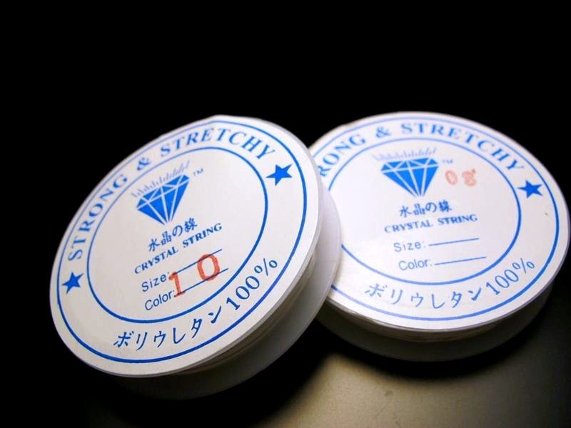 【迷ったらコレ】水晶の線2個セット（0.8mm）「Rs_stone天然石ビーズ」