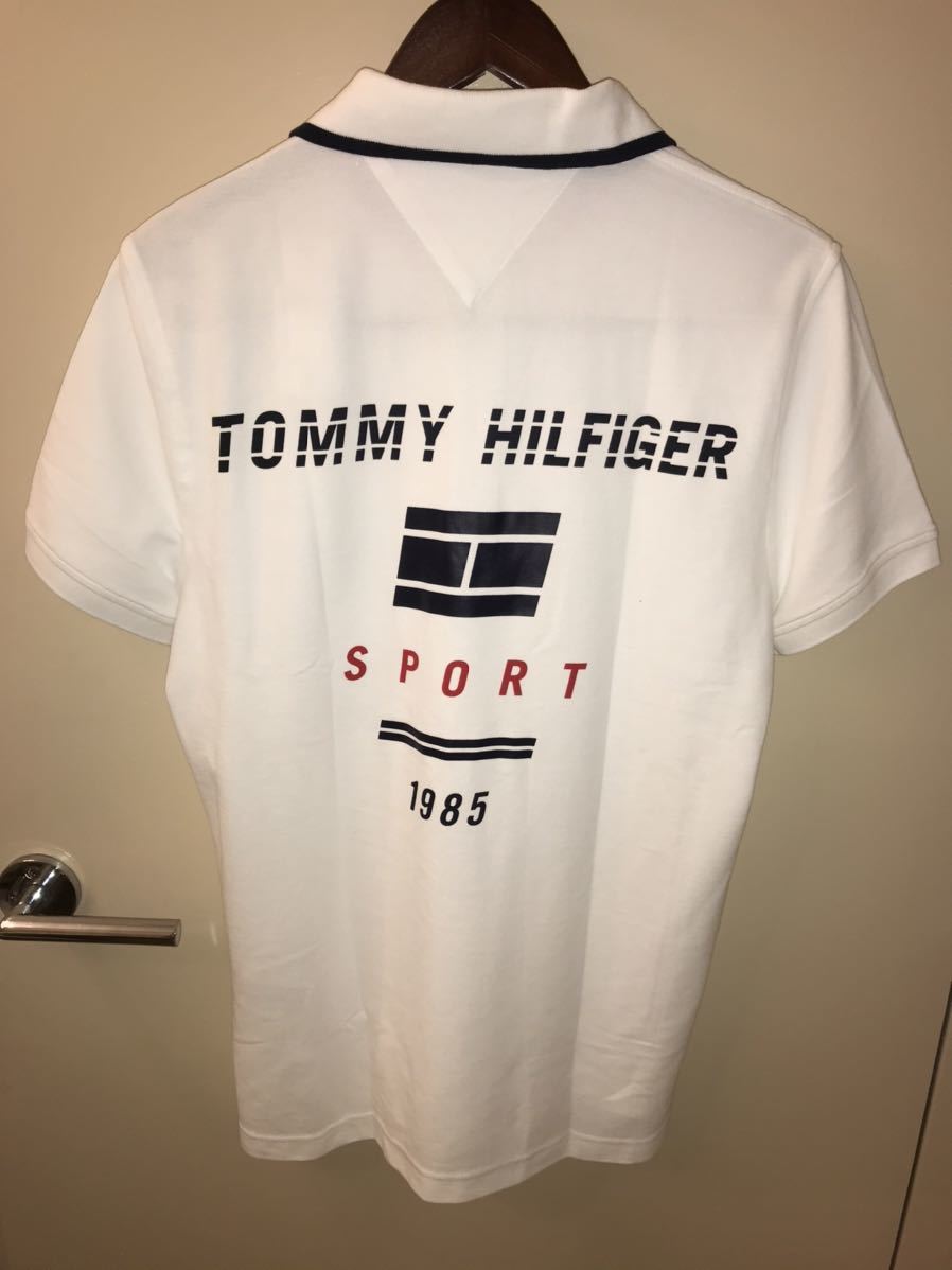 USA購入 TOMMY HILFIGER トミー ヒルフィガー 半袖 ポロ シャツ UVカット 白色 ホワイト USA Lサイズ 日本XLサイズ 新品未使用_画像5