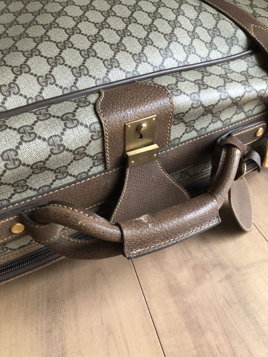 GUCCI グッチ トランク オールド グッチ GC柄 ヴィンテージ キー有り トラベル_画像7