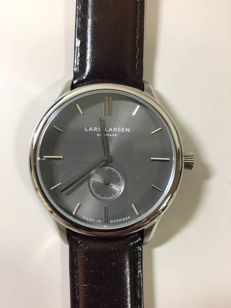 [ pawnshop Owari shop shop Tokyo ] * unused *la-sla-sen men's wristwatch small second quartz Denmark 