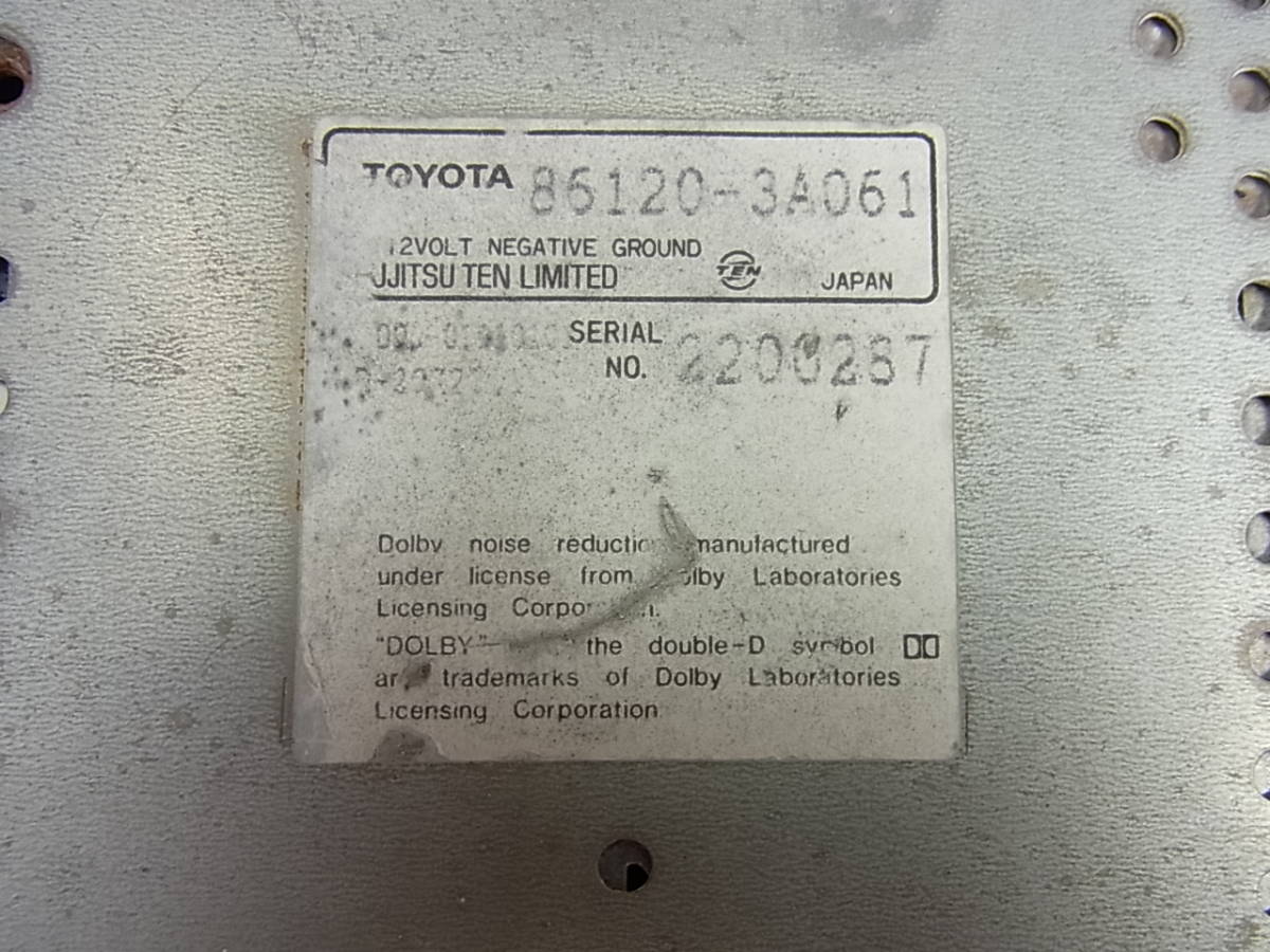 *Yd/753* Toyota TOYOTA* original CD/ cassette tape deck * Car Audio *85120-3A061* operation unknown * Junk 