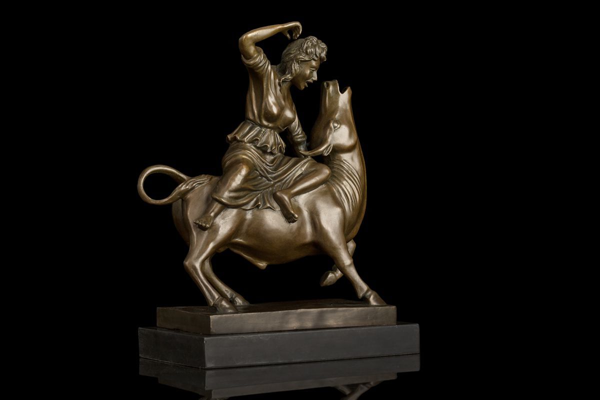 PayPayフリマ｜【永楽】ブロンズ像 馬に乗った少年 インテリア 彫刻 銅像