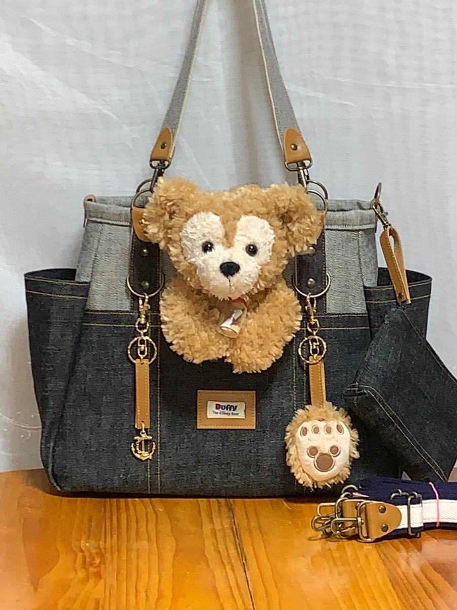 Paypayフリマ 岡山デニム 4wayバッグ ダッフィー ぬいぐるみポーチ付き Paypayフリマ 岡山デニム 4wayバッグ ダッフィー ぬいぐるみポーチ付き