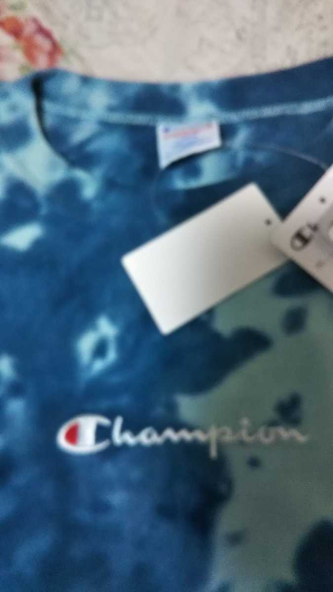 国内正規 新品未使用タグ付 チャンピオン リバースウィーブ 長袖シャツ Ｌ ブルー 定形外500円_画像2