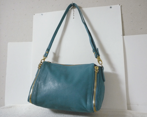 ボックス21　box21　レザー　ライトブルー　水色　ハンド　肩掛けショルダー　バッグ　レディース_画像1