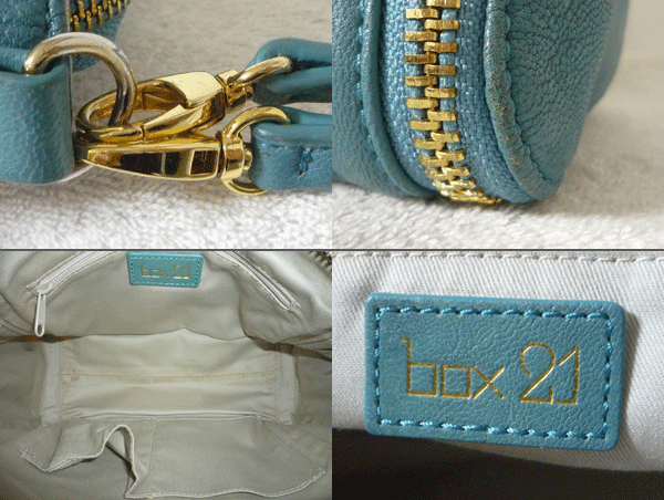 ボックス21　box21　レザー　ライトブルー　水色　ハンド　肩掛けショルダー　バッグ　レディース_画像3