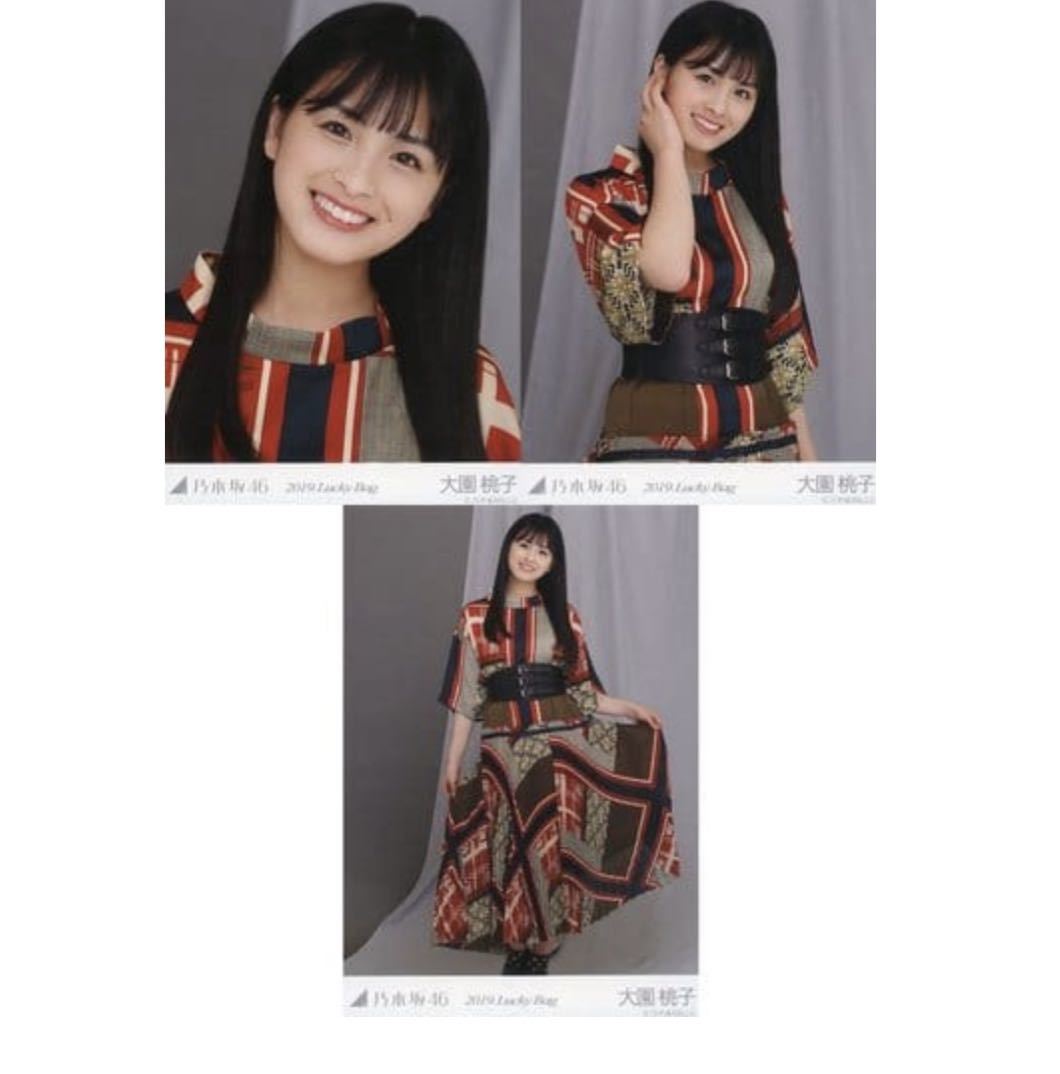 乃木坂46 公式　生写真　3枚　コンプ　大園桃子 luckybag 2019 福袋 Lucky Bag 3種コンプ ヨリチュウヒキ_画像1