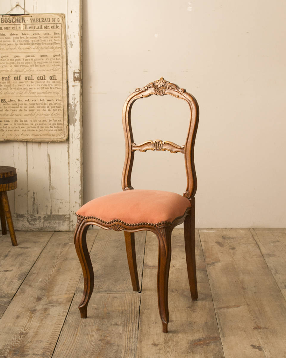 jf001358.b. страна * Франция античный * мебель салон стул ba Rune задний стул старый стул ткань подушка стул 