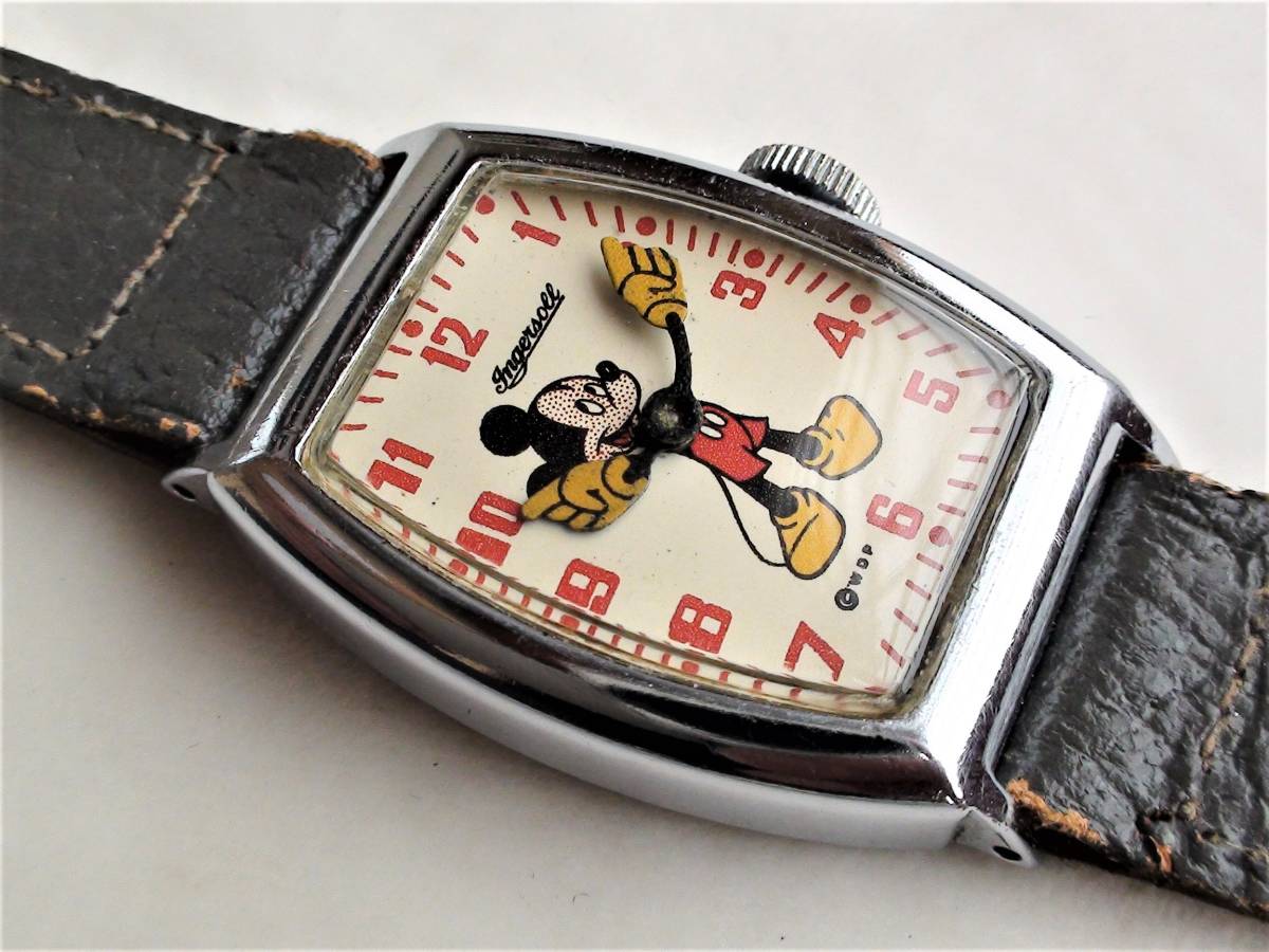 1947 год ~ производства INGERSOLL MICKEY MOUSE наручные часы превосходный товар OH settled 