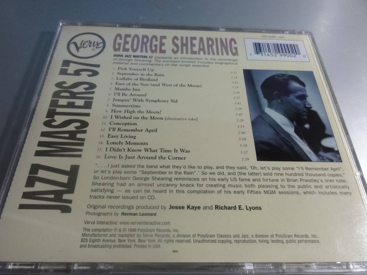 GEORGE SHEARING ジョージ・シアリング　　JAZZ MASTERS 　57