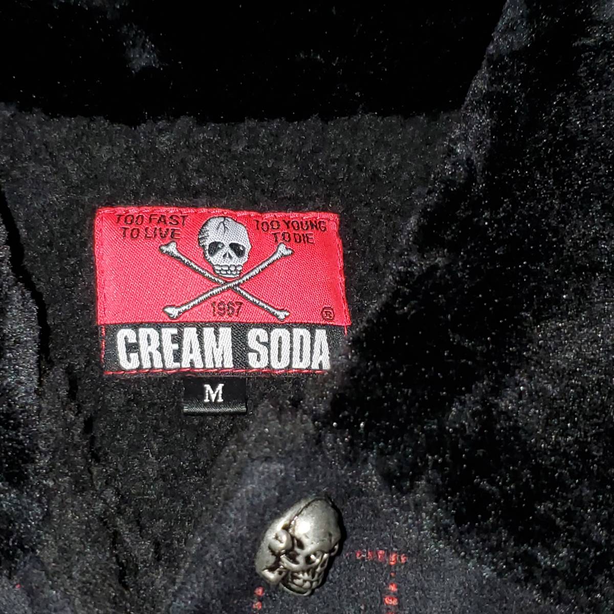 クリームソーダ ボアジャケット ピンクドラゴン CREAM SODA ブラックキャッツ ５０S ロカビリー