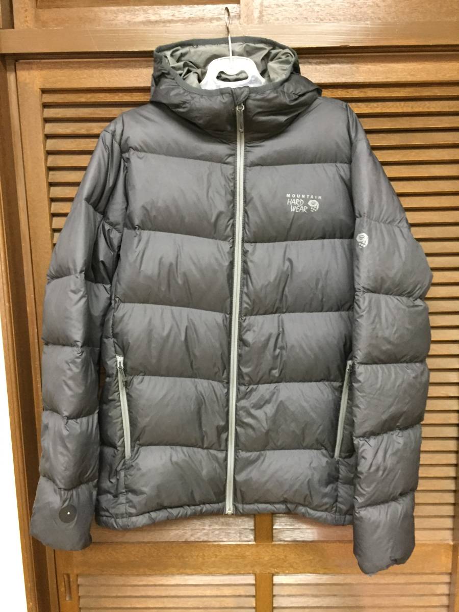 数量は多 mountain hardwear 穴有り USED Ｌ グレー jacket down