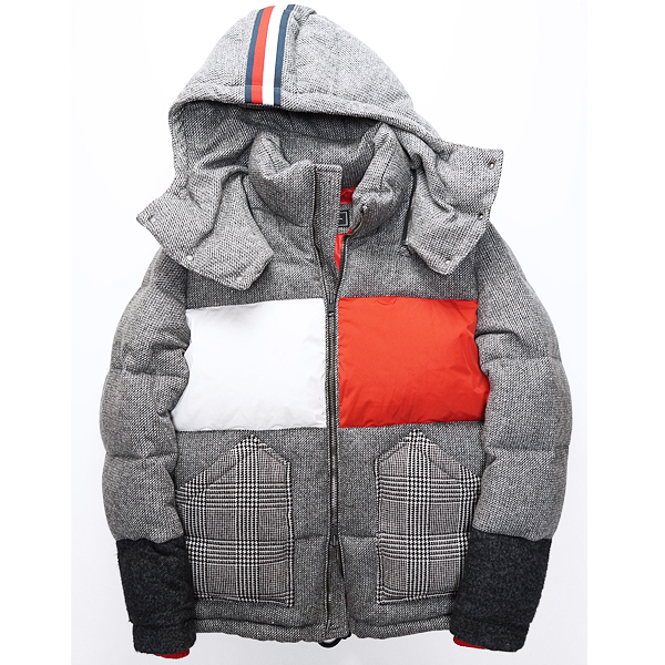 ■新品10万【HILFIGER COLLECTION】伊製トミーヒルフィガーコレクション/イタリア製ウールダウンジャケットコートS/日本L/TOMMY HILFIGER