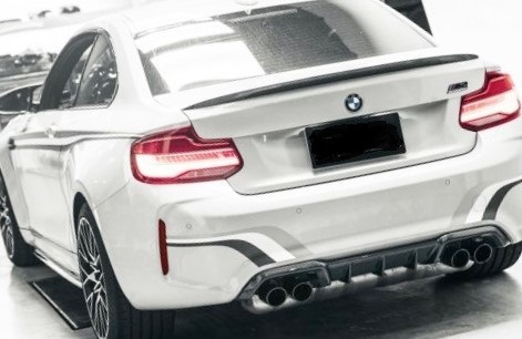 BMW F87M2コンペティション用パフォーマンスカーボンスポイラー/カーボンディフューザー/トランクスポイラーセット/ばら売可能/PERFORMANCE_画像7