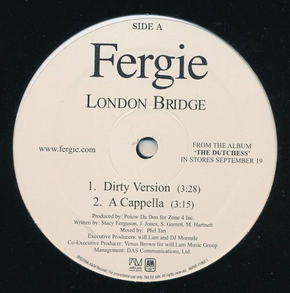 Fergie/LONDON BRIDGE/ зарубежная запись / б/у 12 дюймовый!0803