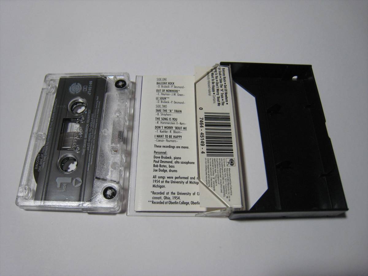 [ cassette tape ] THE DAVE BRUBECK QUARTET / JAZZ GOES TO COLLEGE US version Dave * Brubeck Jazz *go-z*tu* college 