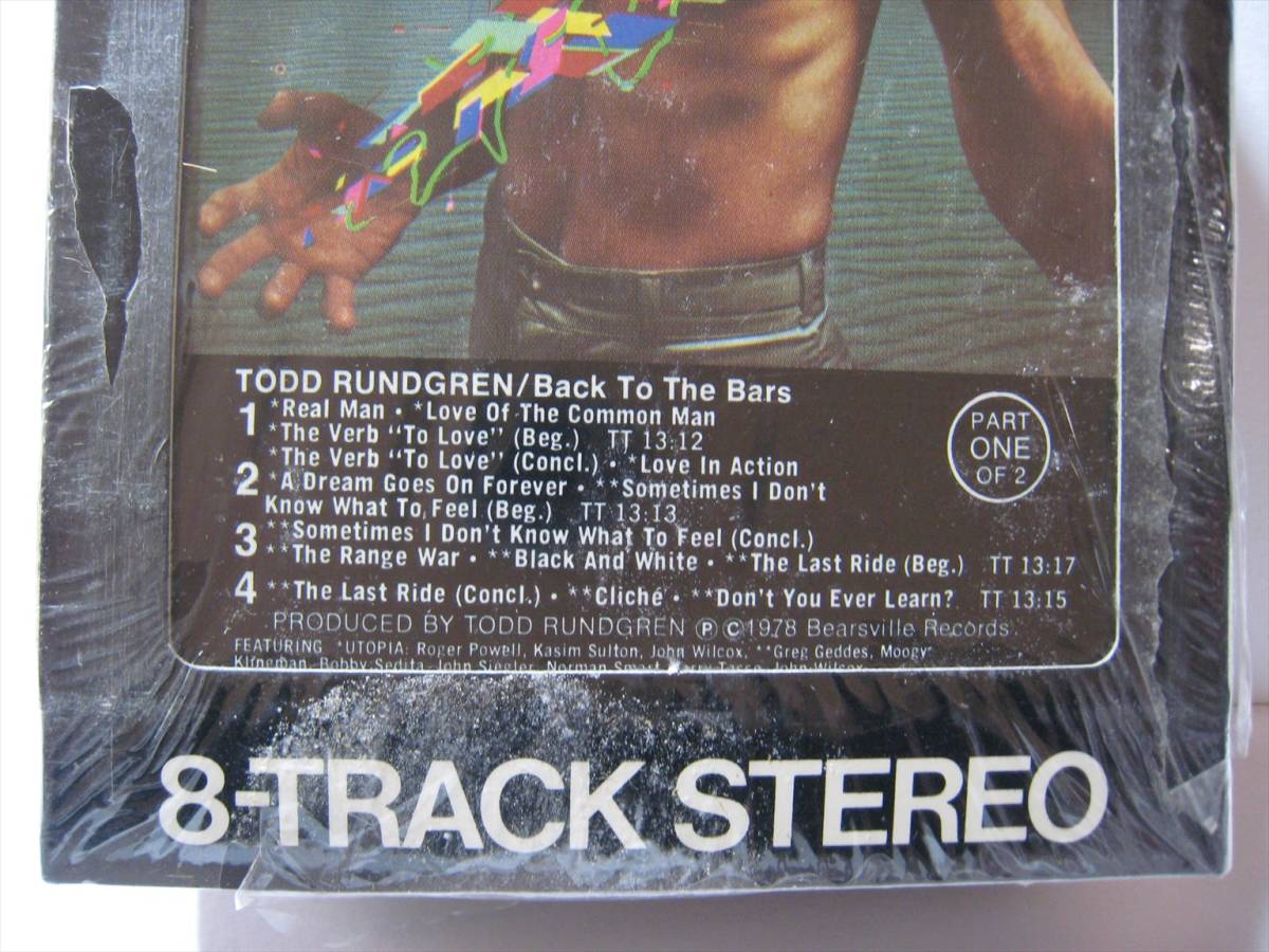 [8 truck tape ] TODD RUNDGREN / * unopened * BACK TO THE BARS US version todo* Ran Glenn future to times .