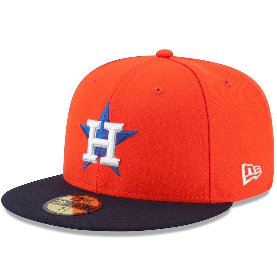 USA正規品 「7.5/8」 新品 Newera ニューエラ オーセンティック 59FIFTY 公式モデル ヒューストン ASTROS アストロズ 紺 オレンジ ALT