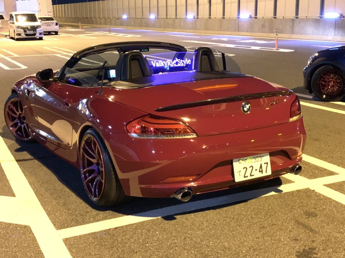 Valkyrie style BMW Z4 E89 専用　ウィンドディフレクター　Mperformance文字　LEDブルー._画像9