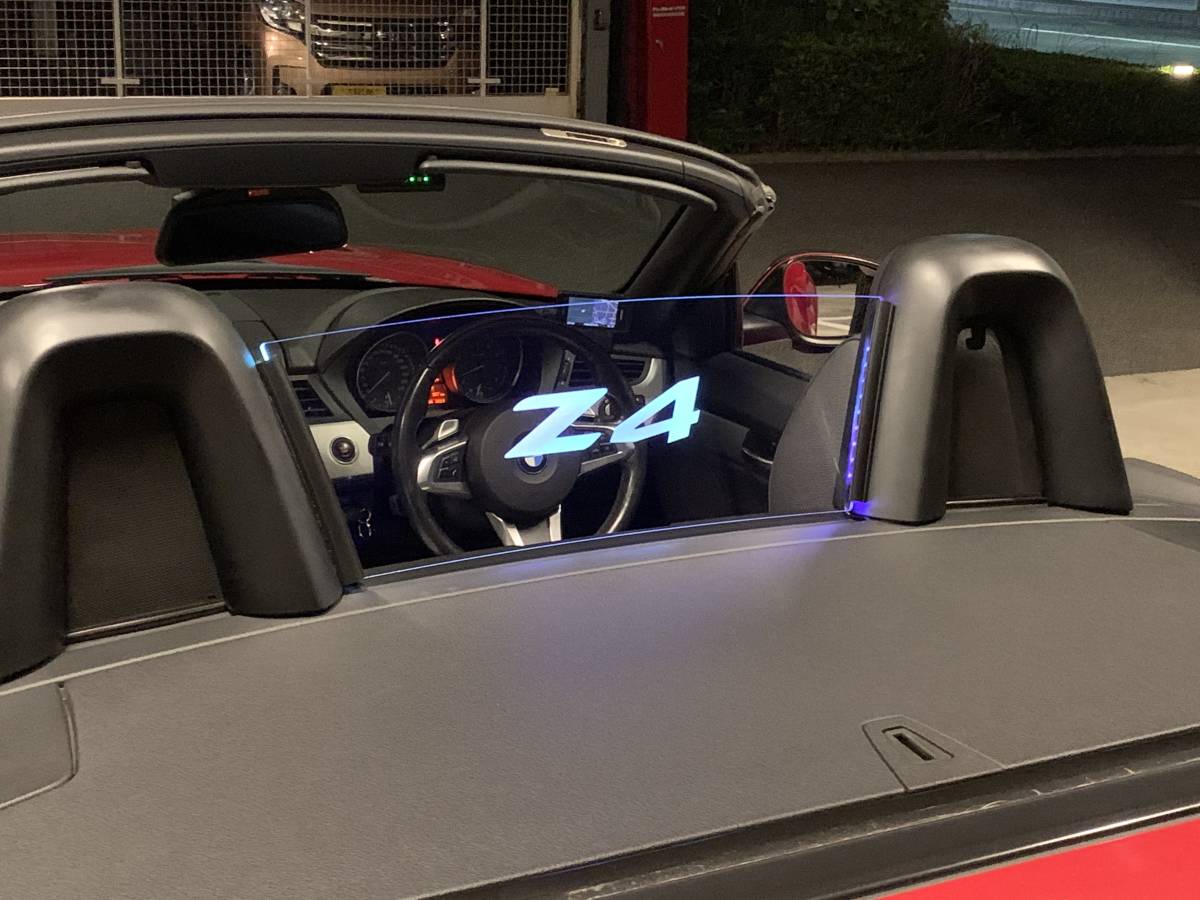 Valkyrie style BMW Z4 E89 専用　ウィンドディフレクター　Z4文字　LEDホワイト./._画像1