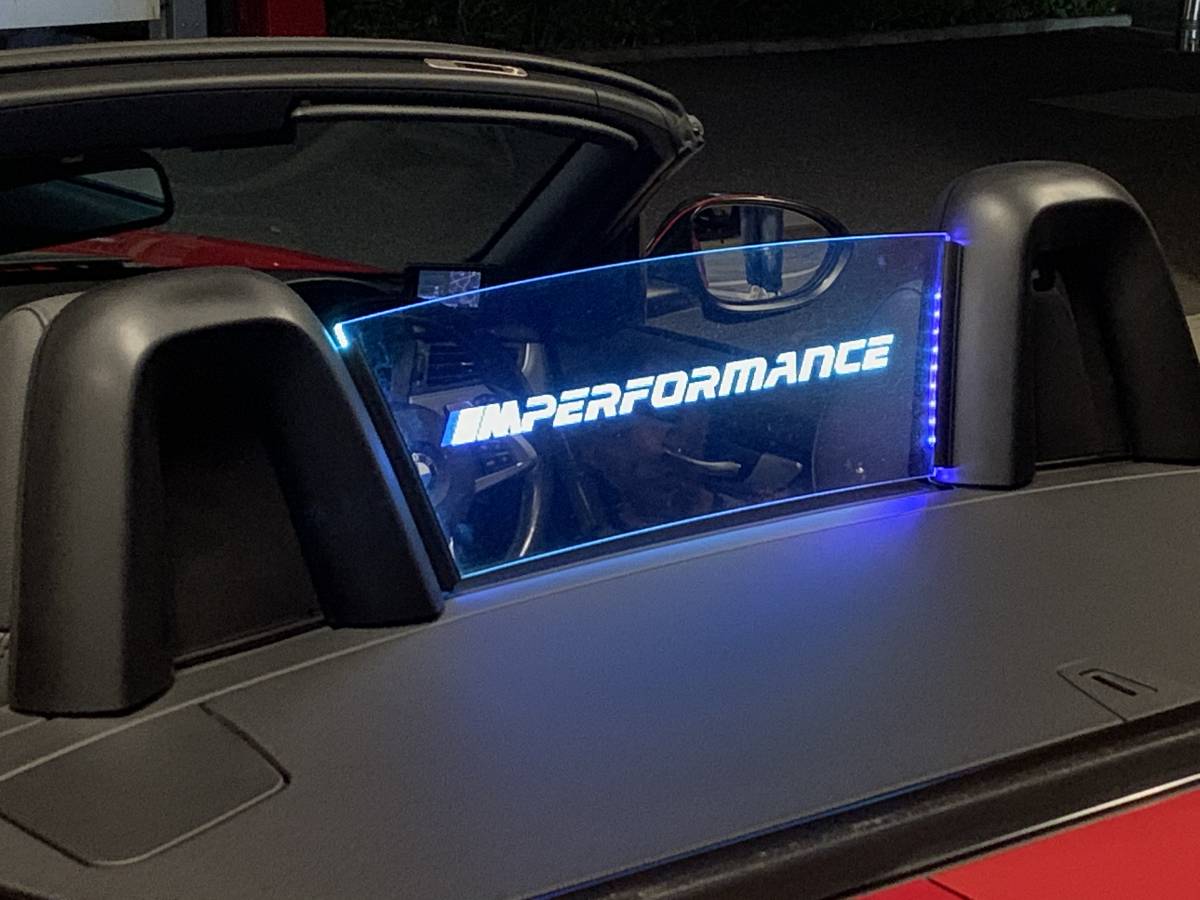 Valkyrie style BMW Z4 E89 専用　ウィンドディフレクター　Mperformance文字　LEDホワイト./././_画像2