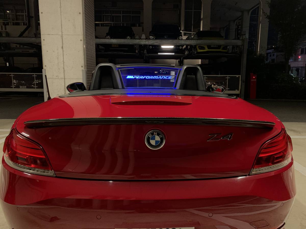 Valkyrie style BMW Z4 E89 専用　ウィンドディフレクター　Mperformance文字　LEDブルー::_画像2