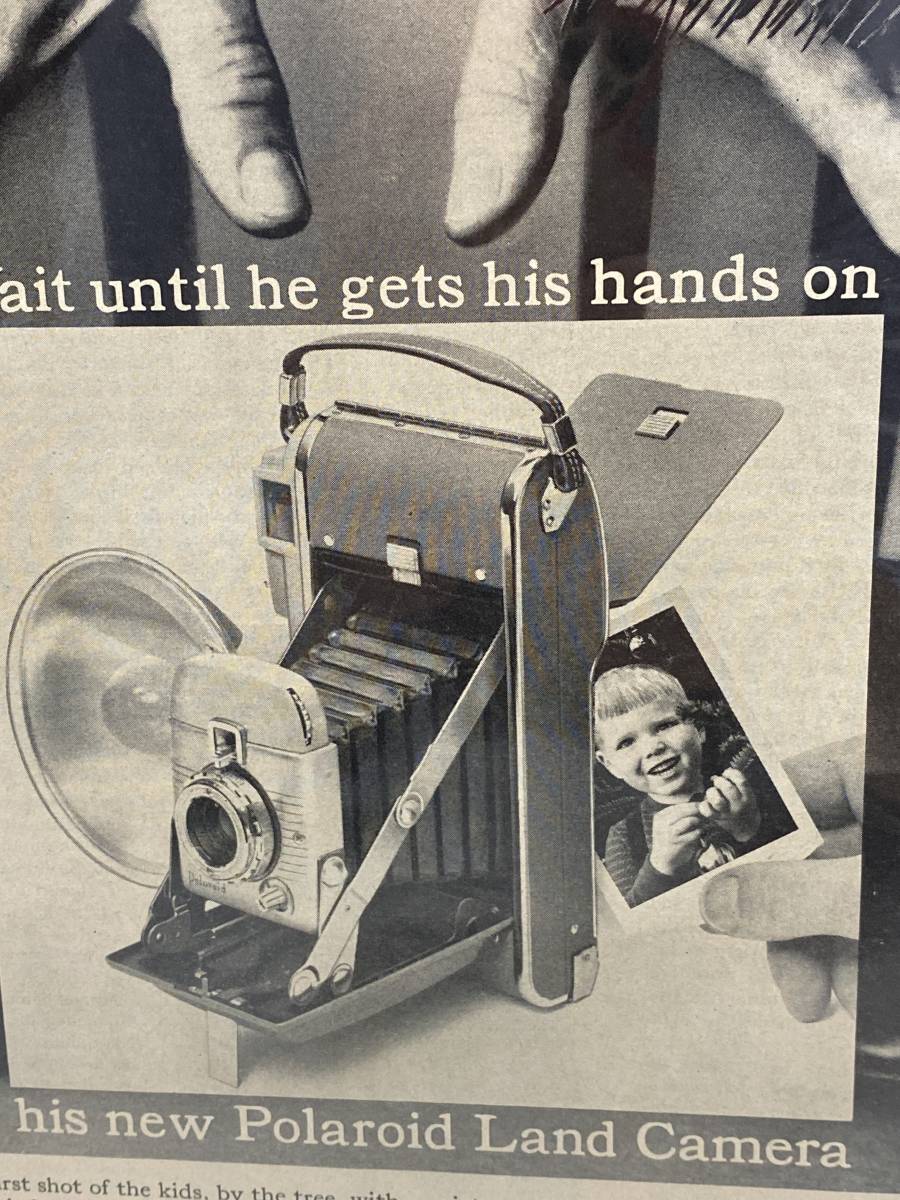 1955年12月12日号LIFE誌広告切り抜き【POLAROID CORP./ポラロイドカメラ】アメリカ買い付け品50sオシャレ写真インテリア_画像2