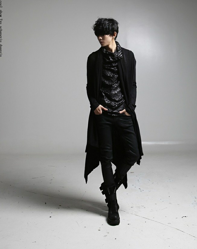 Paypayフリマ モード系 羽織 冬服 モテ服 ロングカーディガン ロック系 黒 Unisex Paypayフリマ モード系 羽織 冬服 モテ服 ロングカーディガン ロック系 黒 Unisex