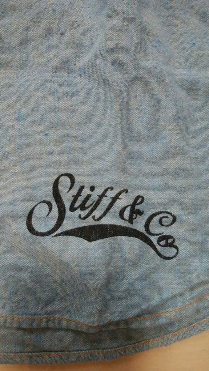 STIFF（スティッフ） 七分丈シャンブレーシャツ カラー:ブルー系 表示サイズ:Small 表示素材:綿100% MADE IN JAPAN_画像3