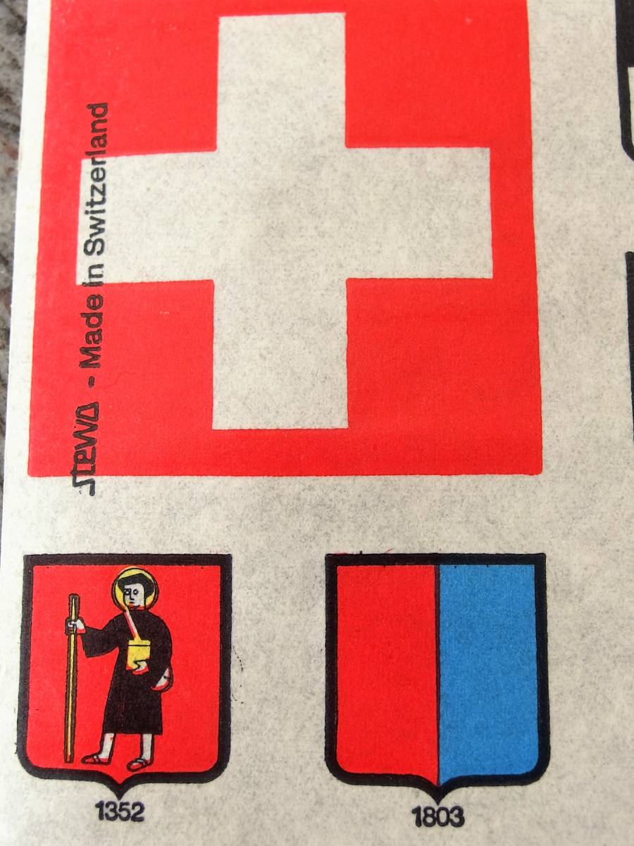 スイス製 ヴィンテージ＆レトロ ワックスペーパー,包装紙 (スイスの州旗) _画像3