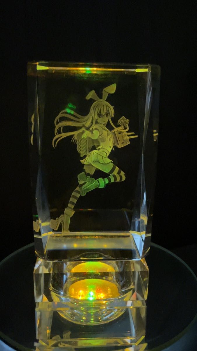 3D クリスタル　島風　艦これ　 置物　レーザー彫刻　アニメ　キャラクターグッズ 3Dクリスタル クリスタルアート