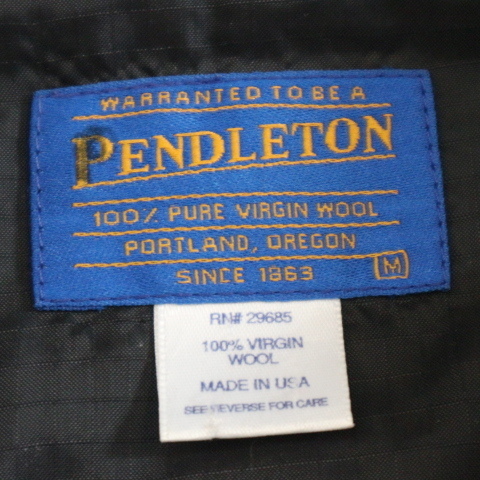 USA製 PENDLETON ネイティブ柄 ウール ベスト ジャケット M 総柄 中綿 フルジップ ペンドルトン_画像7