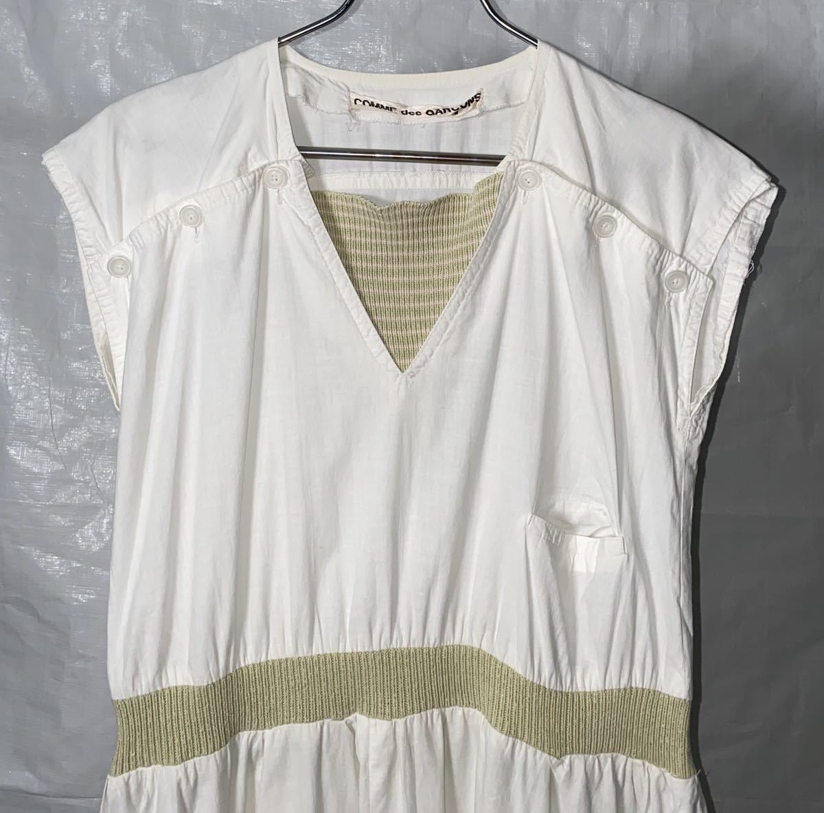 70s 80s comme des garcons vintage dress コムデギャルソン　初期　ビンテージ　ドレス　ワンピース　ホワイト_画像3