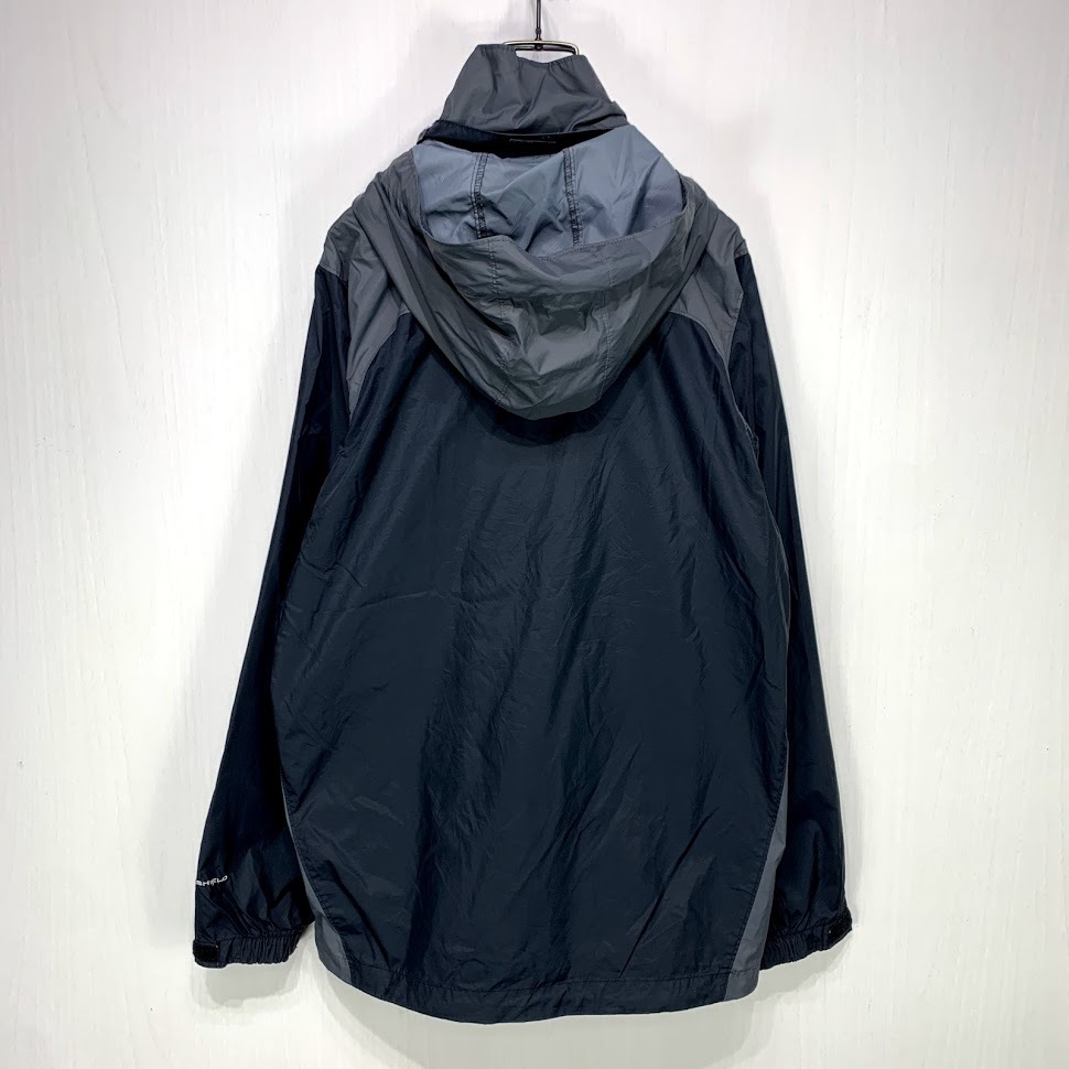 Columbia OMNI-SHIELD ナイロン ジャケット Sサイズ ブラック グレー 黒 コロンビア オムニシールド アウトドア ウインドブレーカー_画像5