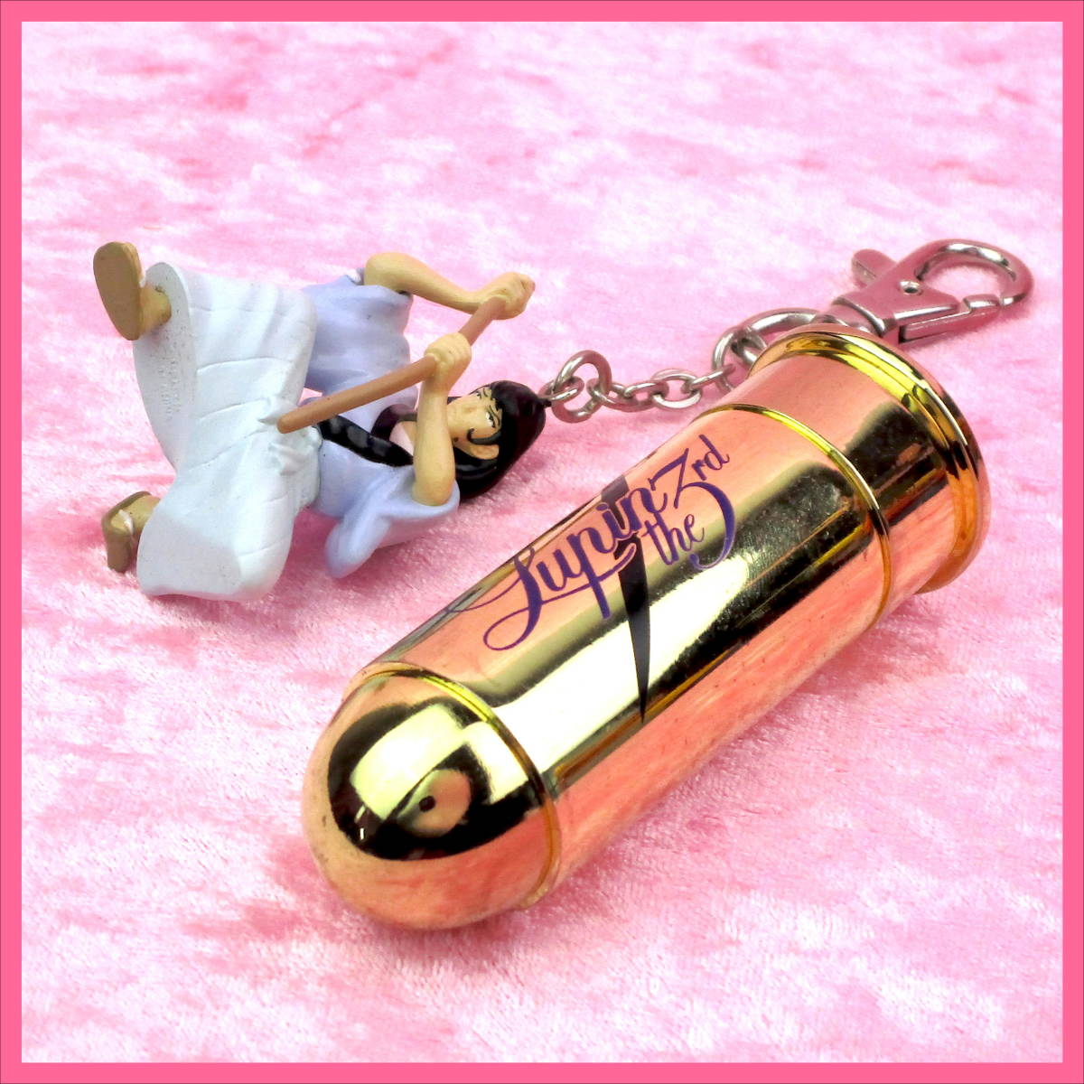  Lupin III . круглый metal кейс & фигурка брелок для ключа * Ishikawa ...| 1 пункт прекрасный товар 