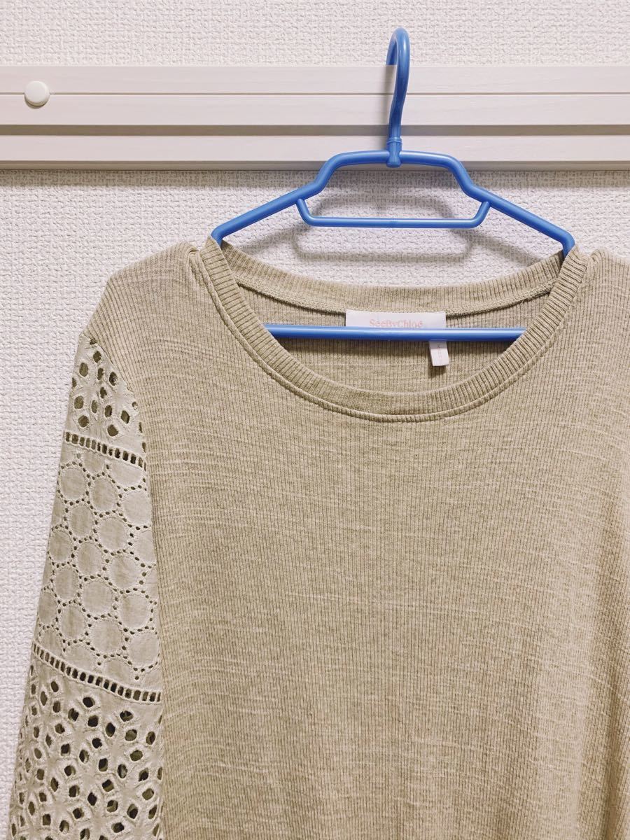 シーバイクロエ 長袖ワンピース 刺繍レース 白 see by chloe ceratinxd.com
