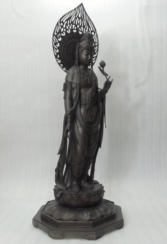  Honshu free shipping! New Year (Spring) special price sale! Buddhist image * bronze made .. sound bodhisattva image (. free bodhisattva )1.8 shaku .* height : approximately 93cm