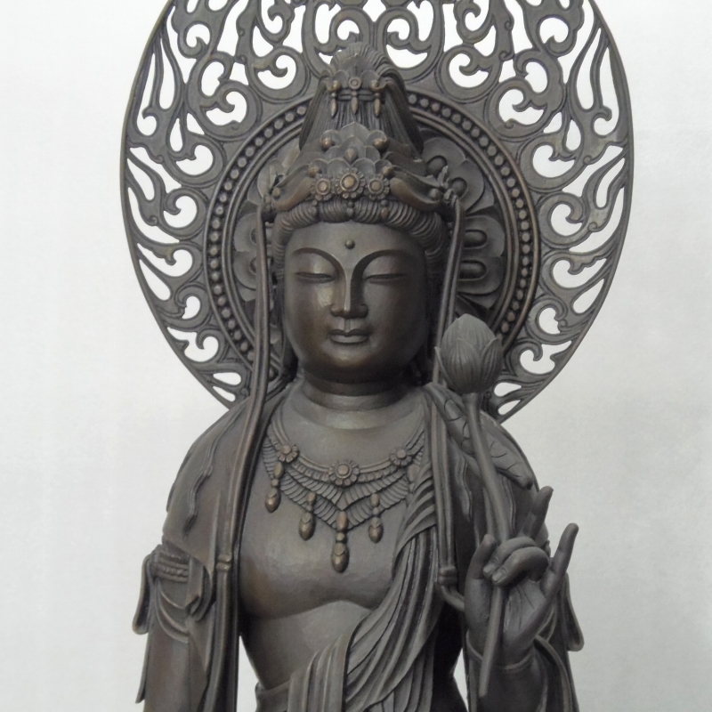  Honshu free shipping! New Year (Spring) special price sale! Buddhist image * bronze made .. sound bodhisattva image (. free bodhisattva )1.8 shaku .* height : approximately 93cm