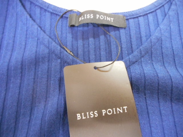 S◆BLISS POINT◆ブリスポイント◆Vネック◆ネイビー◆レディース◆Mサイズ◆BP6025AD08◆未使用◆_画像3