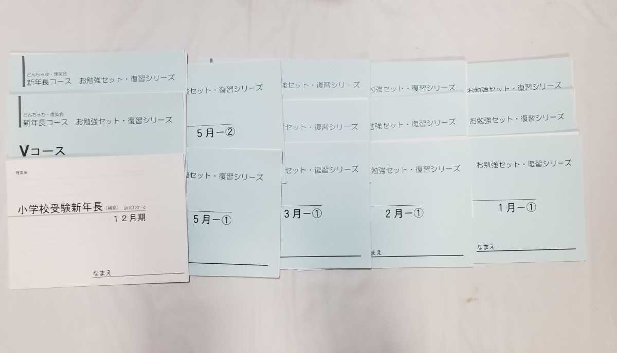 5529 どんちゃか 理英会 新年長コース 年長コース お勉強セット 復習シリーズ 1月 2月 3月 5月 12月 ピグマリオン点描写 ②　小学校受験_画像1