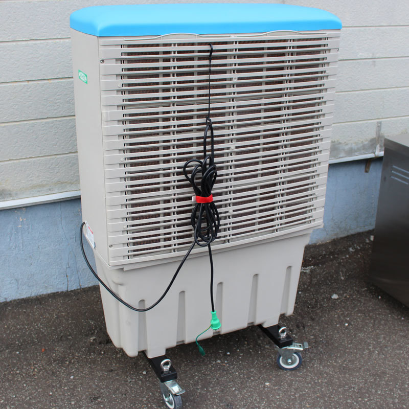 生まれのブランドで 気化式大型冷風機 加湿器 クールファン 安全ガード