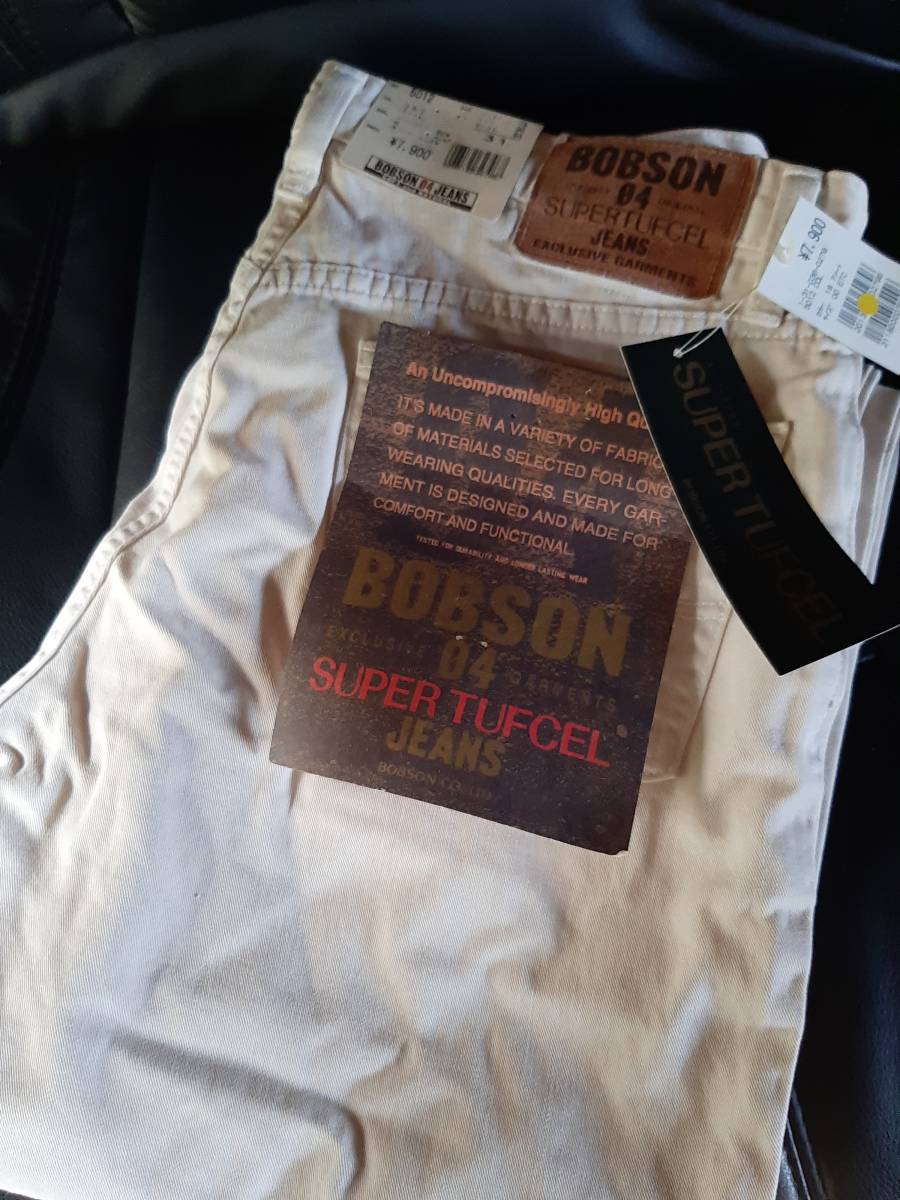 [50%OFF/ made in Japan / easy ] BOBSON Bobson super tough cell strut jeans cream W:79cm