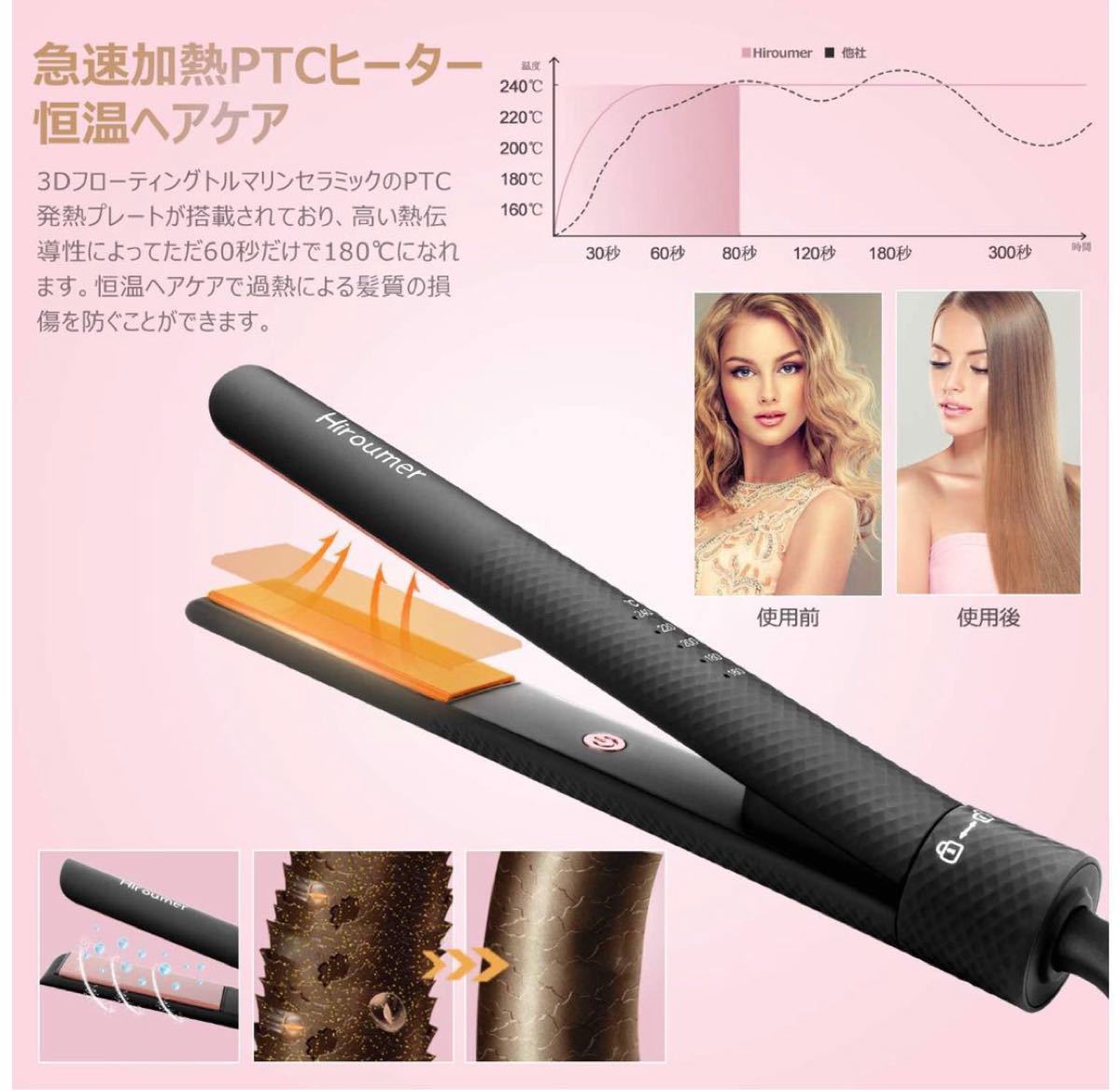 【新品】ストレートアイロン 2way  ヘアアイロン ストレート 