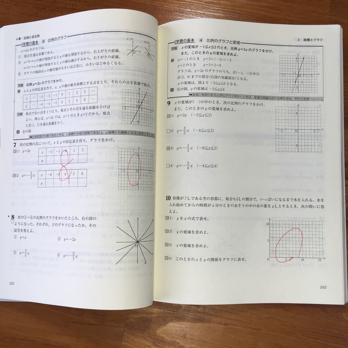 Paypayフリマ Pass Area 問題集 数学 中学1年 塾教材 解答 解説付