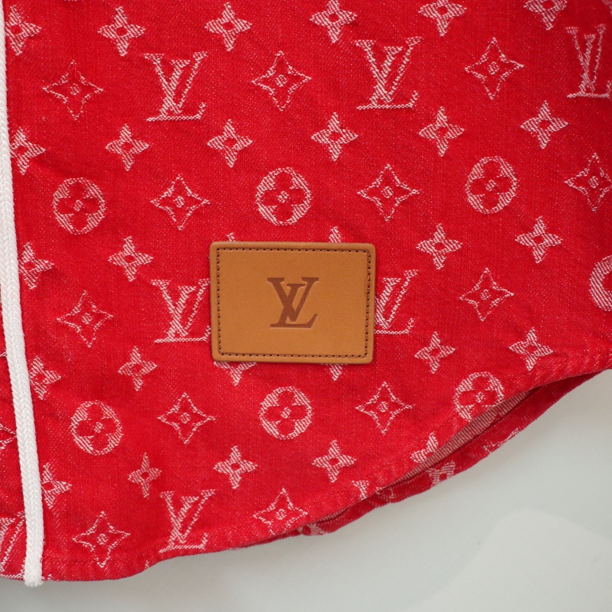 【"Louisvuitton x Supreme/ルイヴィトン xシュプリーム "】Size S ベースボールシャツ_画像4