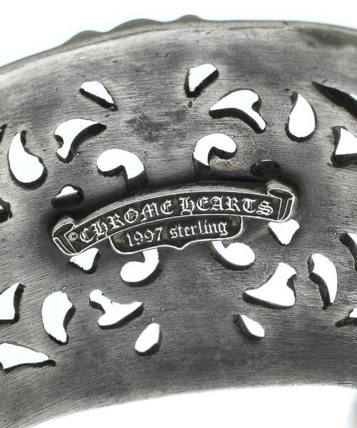 CHROME HEARTS クロムハーツ ◇ フローラル クロス ワイド カフ バングル ブレスレット シルバー SV 925_画像4