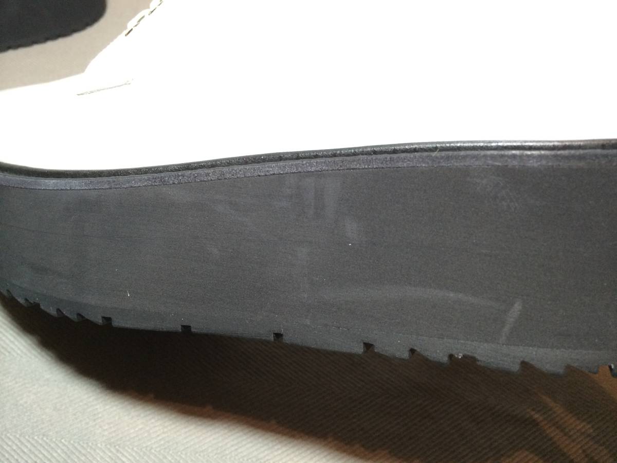 新品 プラダ 厚底 ソール レザー シューズ 39.5 白 黒 prada 本革 靴 バイカラー b_画像9