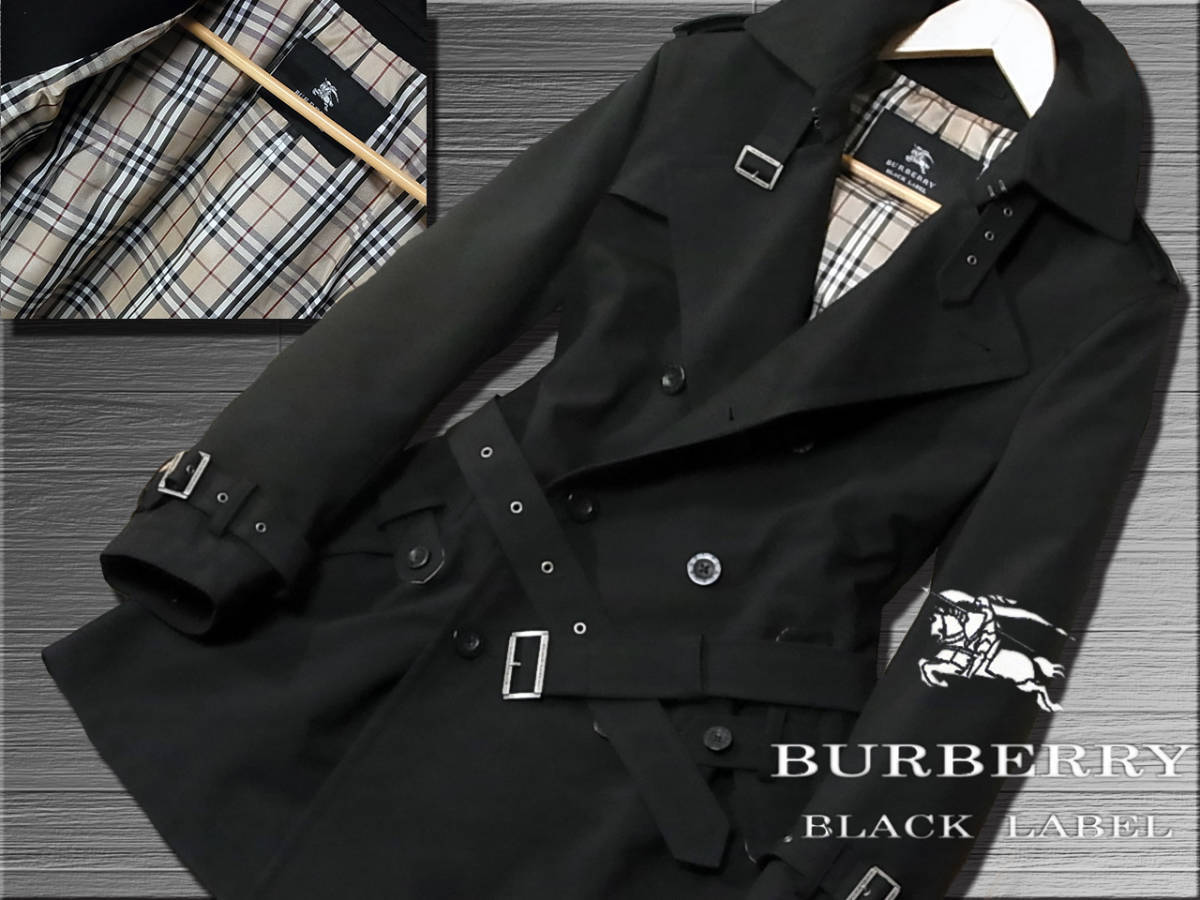 MEN'S NON-NO掲載！ レインボンディングトレンチコート　サイズＭ　日本製▼バーバリーブラックレーベル BURBERRY BLACK LABEL