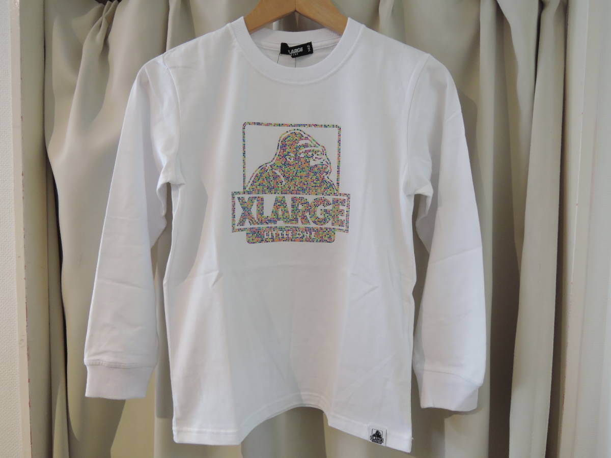 X-LARGE XLarge XLARGE Kids colorful dot OG Gorilla L/S Tee long sleeve T shirt white 140 Kids newest popular commodity 