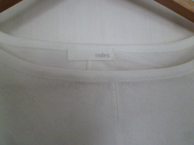 index/インデックス○白変形袖レースデザインゆったりニットM/ホワイトワールド半袖トップス○⑥ST1022_画像10